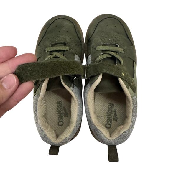 OshKosh B’gosh Toddler Boys Green Sneakers Size 11M Hook Loop Casual - Picture 6 of 9
